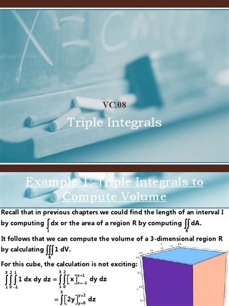 Lesson 10 VC.08 Triple Integrals 1 | PDF | Mathematical Concepts ...