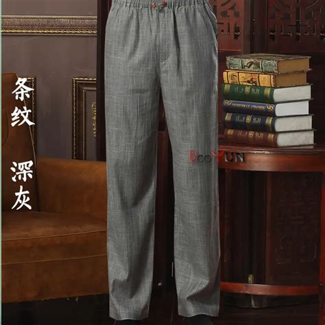 New Arrival Chinese Mens Kung Fu Trousers Cotton Linen Kung Fu Pant