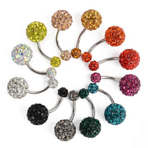 Aliexpress Buy Crystal Body Piercing Stainless Steel Jewelry