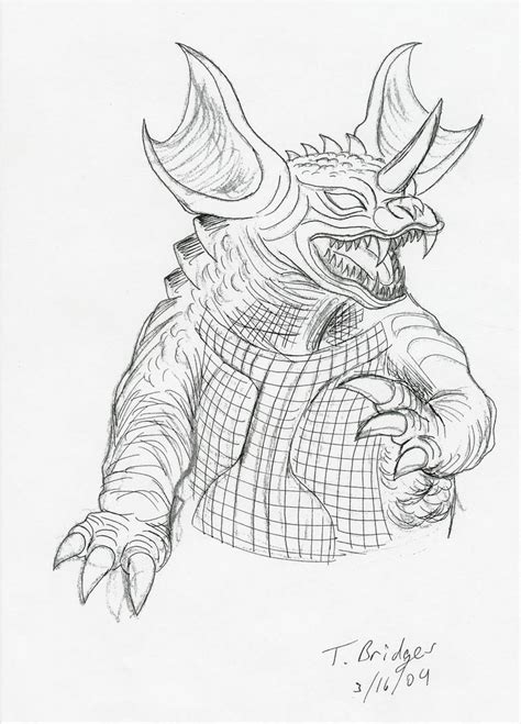 Baragon concept drawing by forktail on DeviantArt