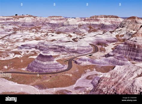 Blue Mesa Area Of The Painted Desert In The Petrified Forest National