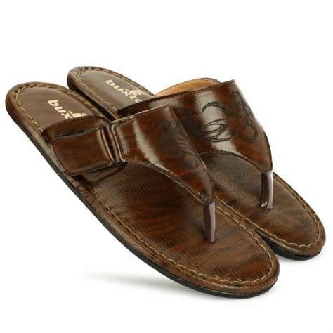 Men Brown Daily Wear Slipper At Rs 219 Pair Men Leather Slipper In