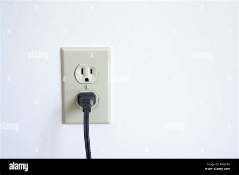 Electric Outlet Isolated On White Stock Photo Alamy