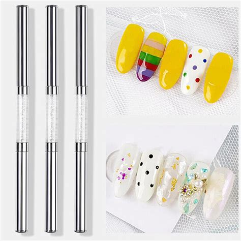 Pcs Dual Ended Nail Art Dotting Pen Metal Dotting Wax Pen Point Tools