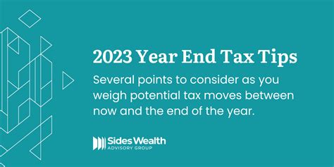 2023 Year End Tax Tips Sides Wealth