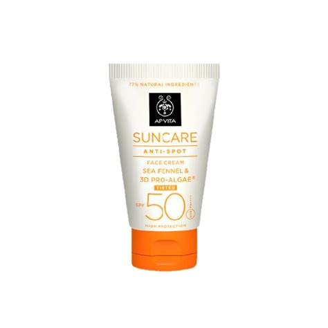 Apivita Suncare Crema Antimanchas Con Color Hinojo Marino Y D Pro