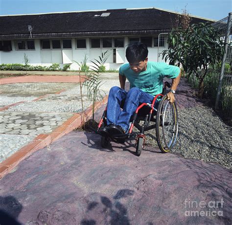 Wheelchair Training Photograph by David Constantine/science Photo Library