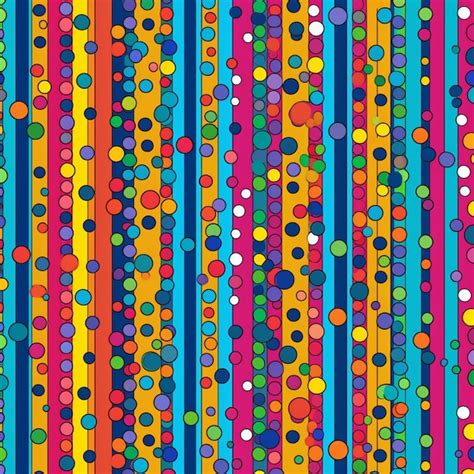 Colorful Polka Dots And Stripes