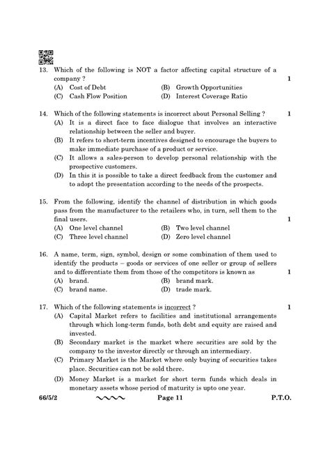 Cbse Class 12 66 5 2 Business Studies 2023 Question Paper Indcareer Docs