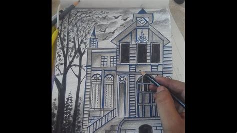 Scary House Drawing at PaintingValley.com | Explore collection of Scary ...