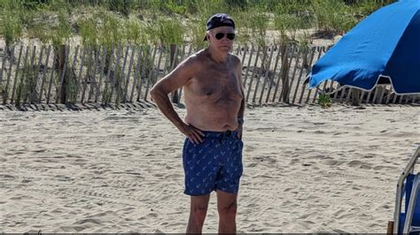 President Biden Goes Shirtless While Relaxing On Beach YouTube