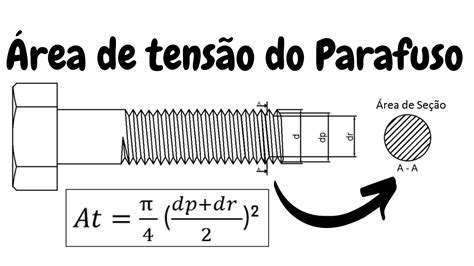 Como calcular a área de tensão seção dos parafusos YouTube