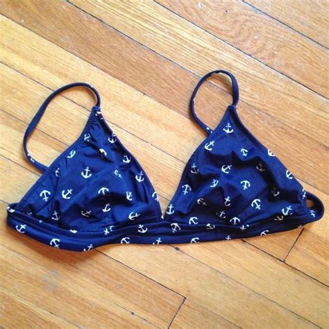 Nwot J Crew Anchor Swim Top Navy Triangle Bikini J Crew Swim Top