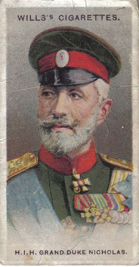 No 38 H I H Grand Duke Nicholas Wwi Cigarette Card Grand Duke Army Leaders Imperial Russia