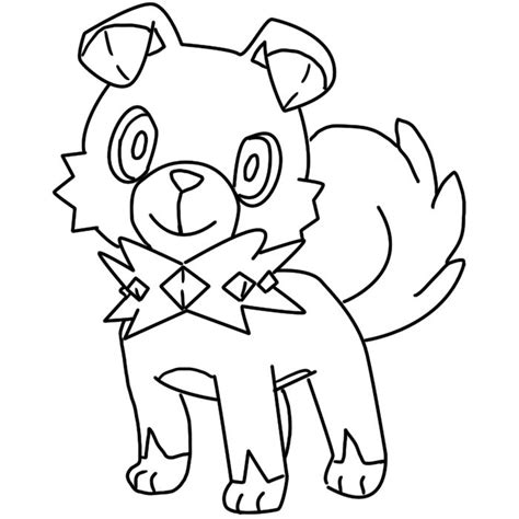 Rockruff Coloring Page Free Printable