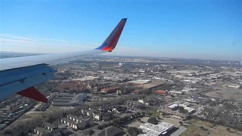 Southwest Airlines Boeing 737 800 Landing Dallas Love Field Youtube