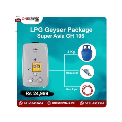 Package Super Asia Gh Liter Instant Geyser White New Star