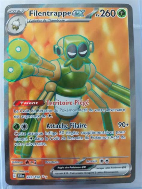 CARTE POKÉMON FILENTRAPPE ex 223 198 Écarlate Et Violet Français EUR 18