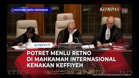 Potret Menlu Retno Di Mahkamah Internasional Kenakan Keffiyeh Mereka