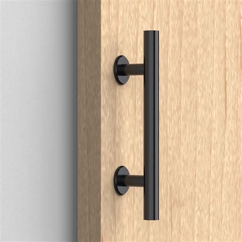 Barn Door Pull Handle Set Matte Black Rolltrak