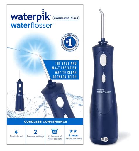 Waterpik Cordless Plus Water Flosser Wp 463uk Blue Green Dental