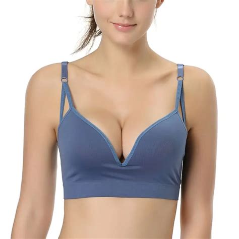 Jlong 2018 New Comfortable Push Up Bra Shakeproof Bra Wireless Padded