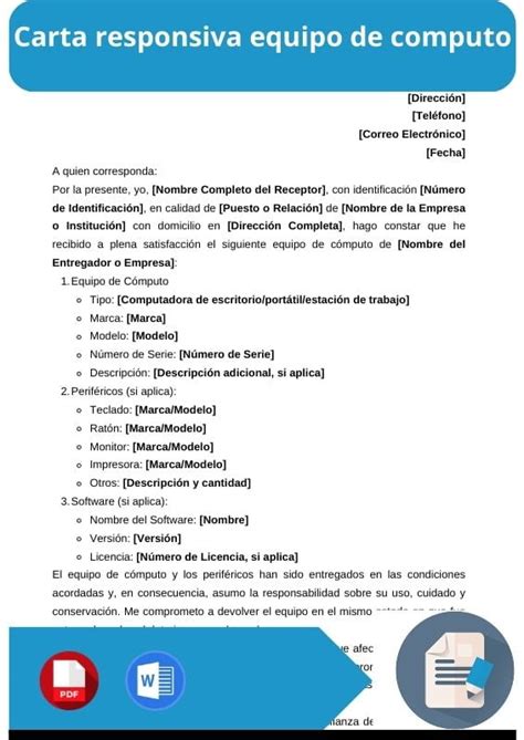 Carta Responsiva De Placas Word PDF