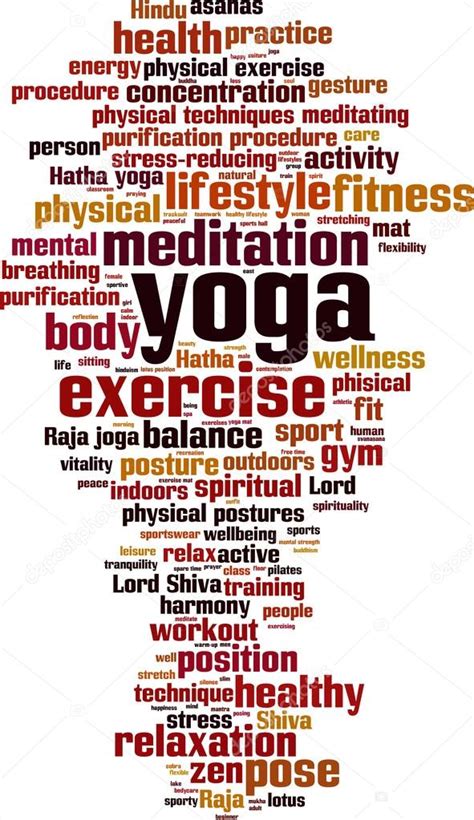 Yoga Word Cloud Stock Vector Boris