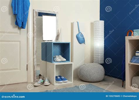 Cozy Hallway Interior With Stylish Furniture Stock Image Image Of