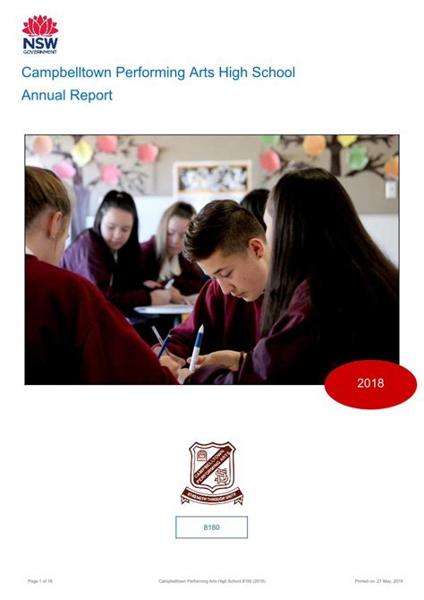 (PDF) 2018 Campbelltown Performing Arts High School …...Introduction The Annual Report for 2018 ...