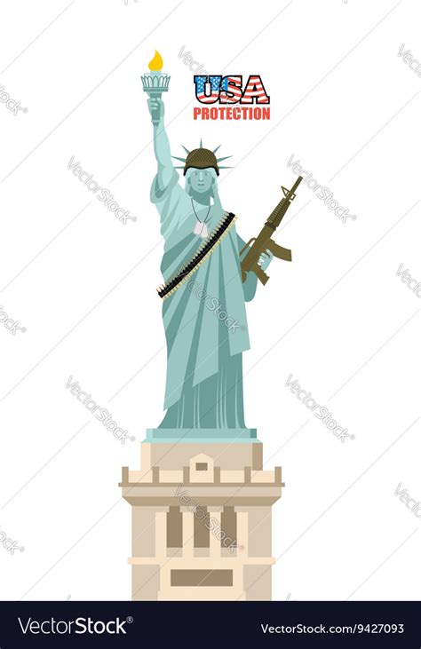 Statue Of Liberty With Gun Svg