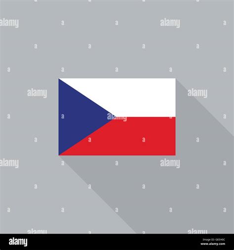 Czech Republic flag flat design vector illustration Stock Vector Image ...