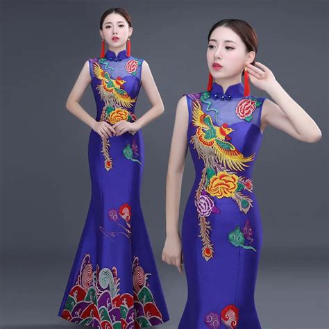 Chinese Traditional Cheongsam Wedding Dress Phoenix Qipao Chinese