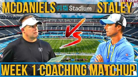 Josh Mcdaniels Vs Brandon Staley Nfl Week 1 Predictions 2022 Youtube