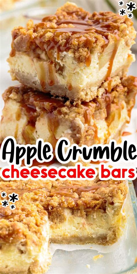 These Apple Cheesecake Bars Start With A Shortbread Crust Followed By