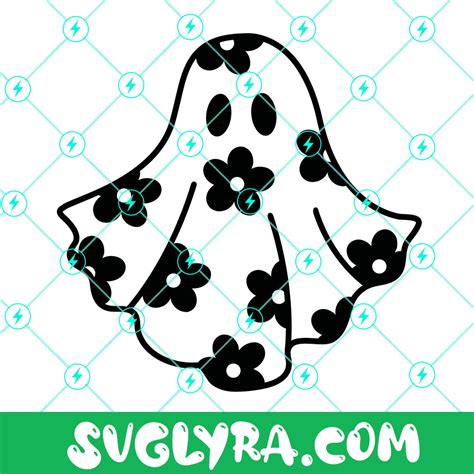 Daisy Ghost Svg Halloween Babe Svg Cute Ghost Svg Groovy Halloween