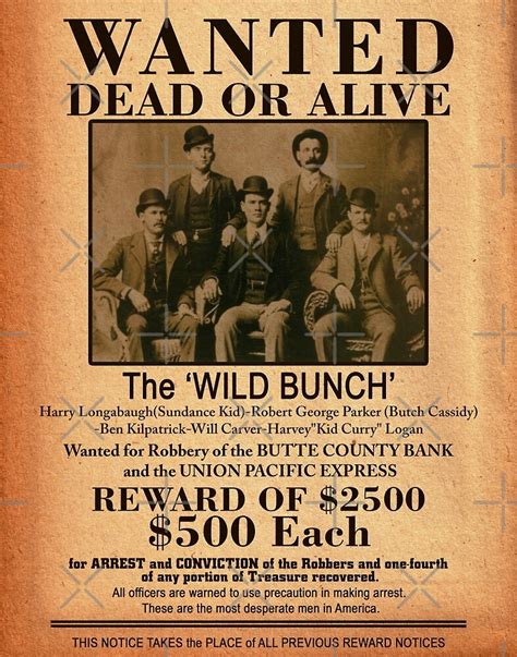 "The Wild Bunch Wanted Poster" by kayve | Redbubble