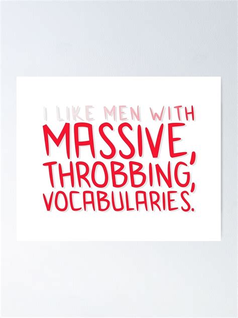 Massive Throbbing Vocabulary Poster For Sale By Jarrod44 Redbubble