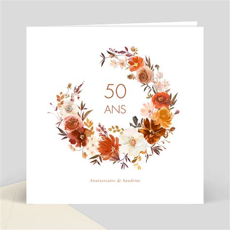 Invitation Anniversaire Bouquet Parfum