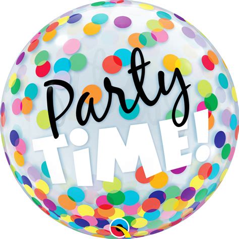 Party Time! Colourful Dots Bubble Balloon | Enchanted Balloons Bristol