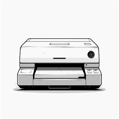 Illustration Of A Modern Color Printer In A Minimalist Design Premium