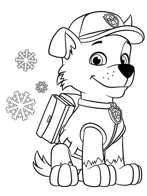 Rocky Paw Patrol Coloring Pages Coloriage Pat Patrouille Pat