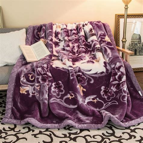 Luxury Quality Double Layer Raschel Mink Blanket 8 8lbs Queen Size Fluffy Chunky Warm Throw