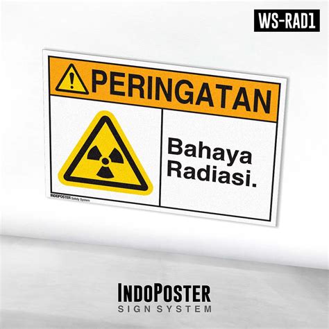 Jual Stiker Safety Sign Rambu K3 ANSI Peringatan Bahaya Radiasi