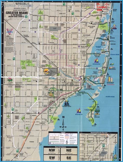 Miami Map - TravelsFinders.Com