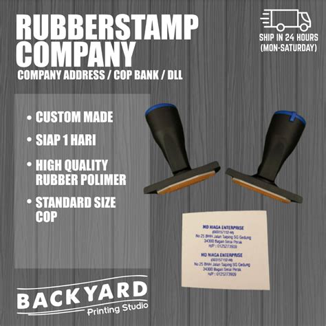 custom  normal rubber stamp chop getah company chop address chop
