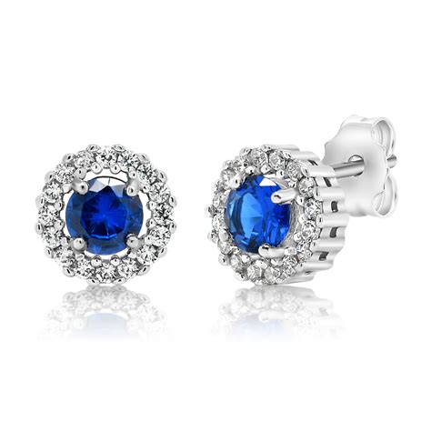 cercei din aur alb de  stil diamonds