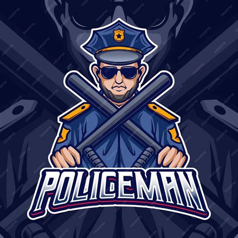 Premium Vector Police Mascot Logo Template Design