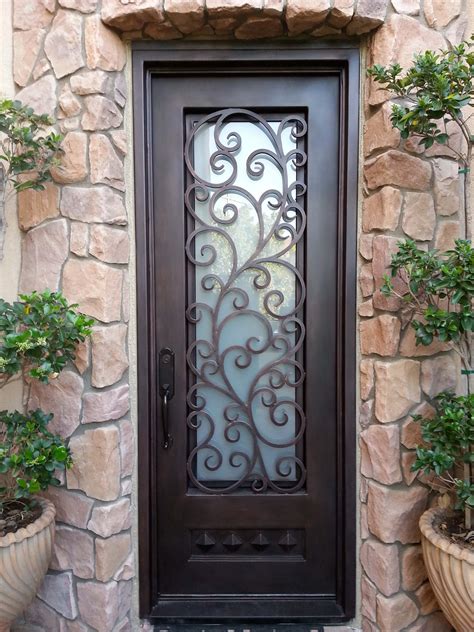 Tuscany Square Top Single Entry Iron Door Universal Iron Doors