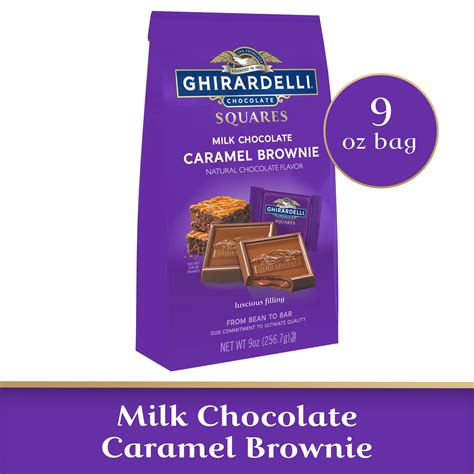 Ghirardelli Milk Chocolate Caramel Brownie Squares 9 Oz Bag